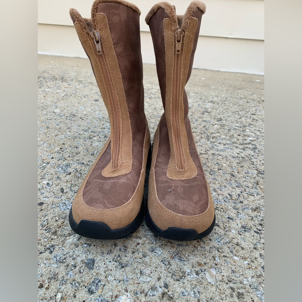 Lands’End faux fun lined winter boots. Women’s size 8.5